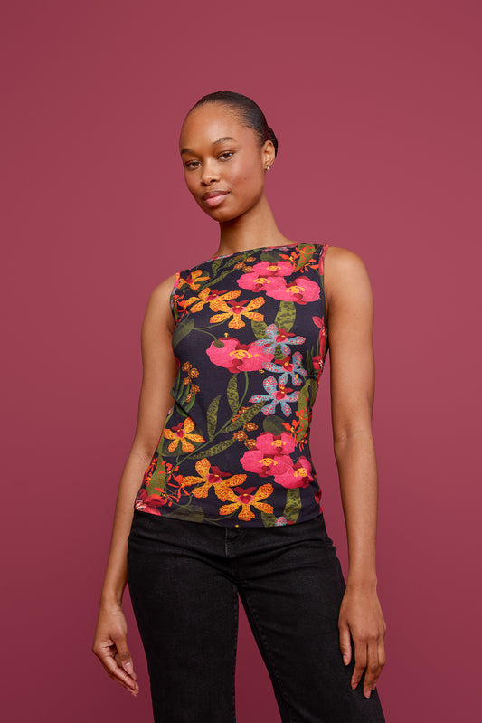 Orchid Boatneck Top