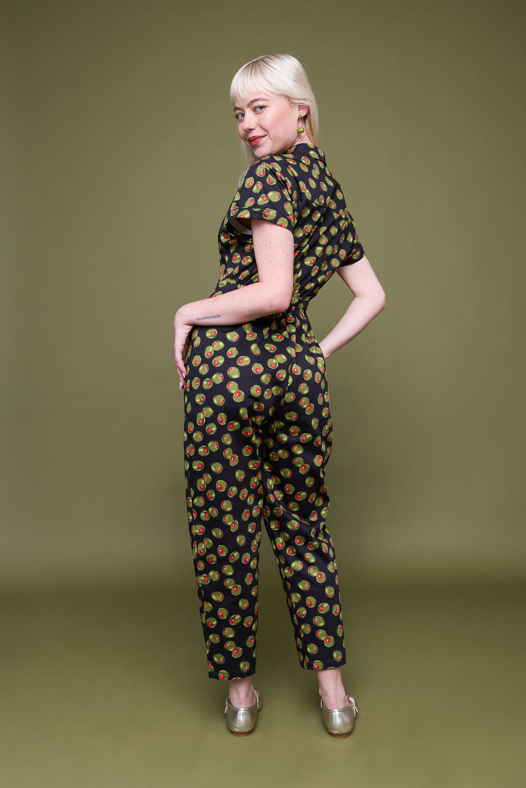 Classic Jumpsuit in Olive Martini