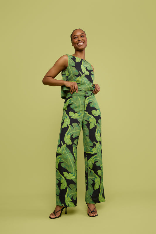 Selva Linen Crop Top