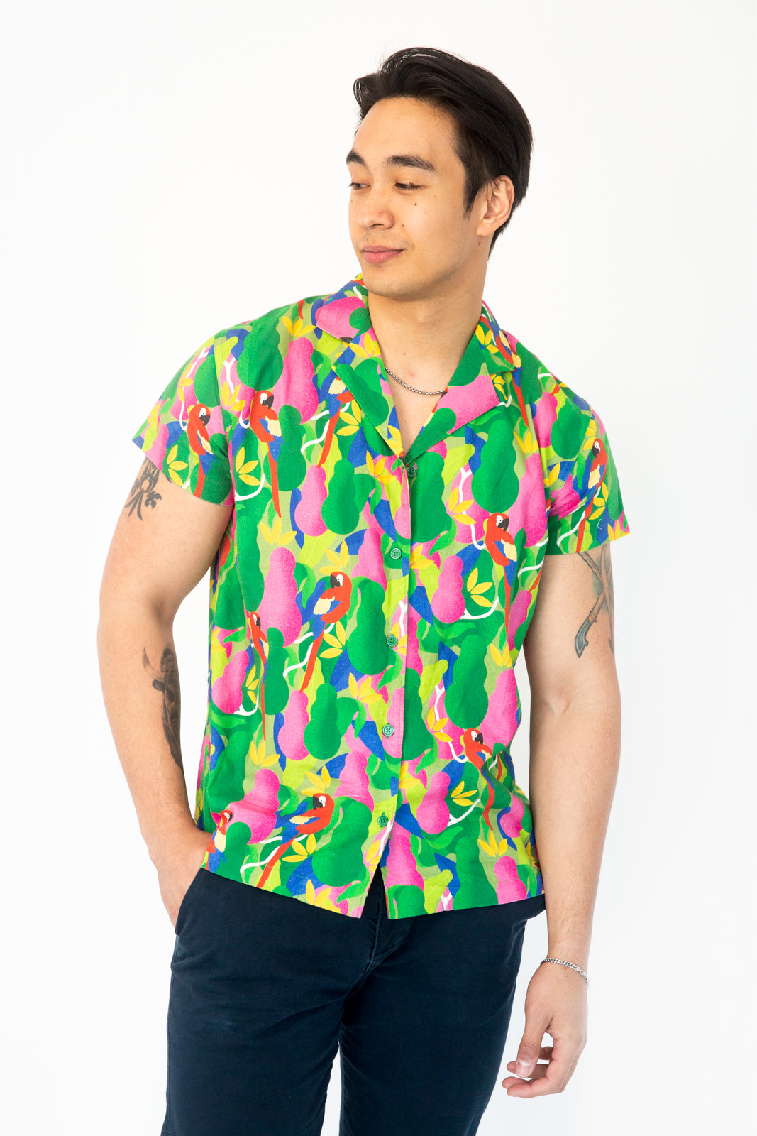 Parrot Lapel Shirt