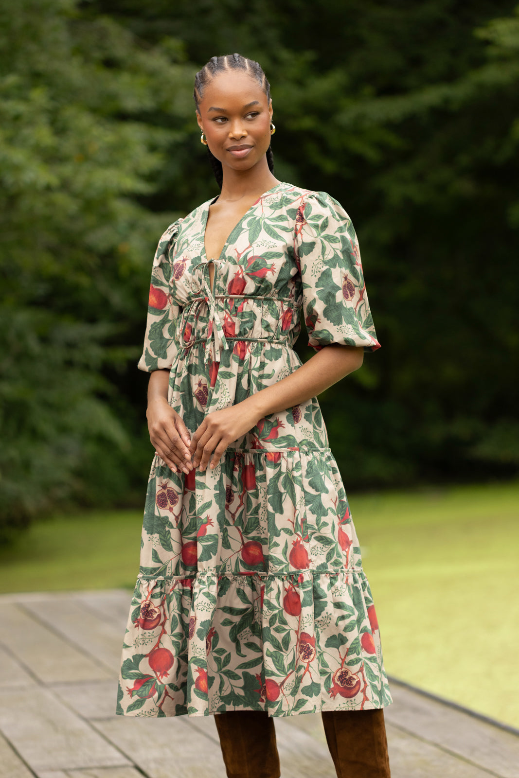 Saba Dress in Pomegranate