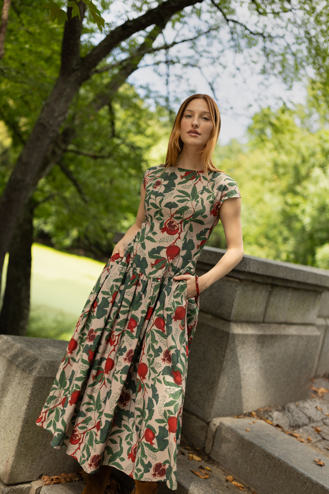 Sherry Dress in Pomegranate