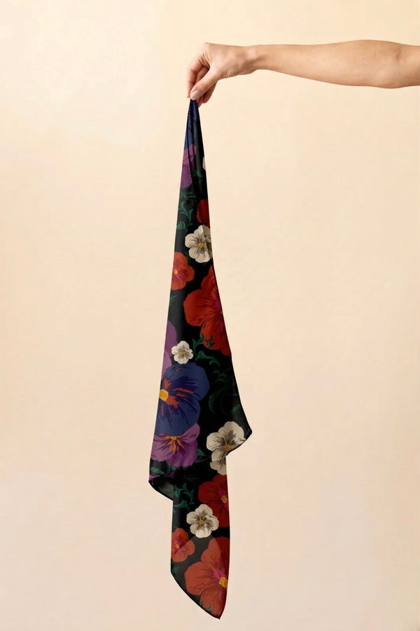 Silk Scarf in Pansy