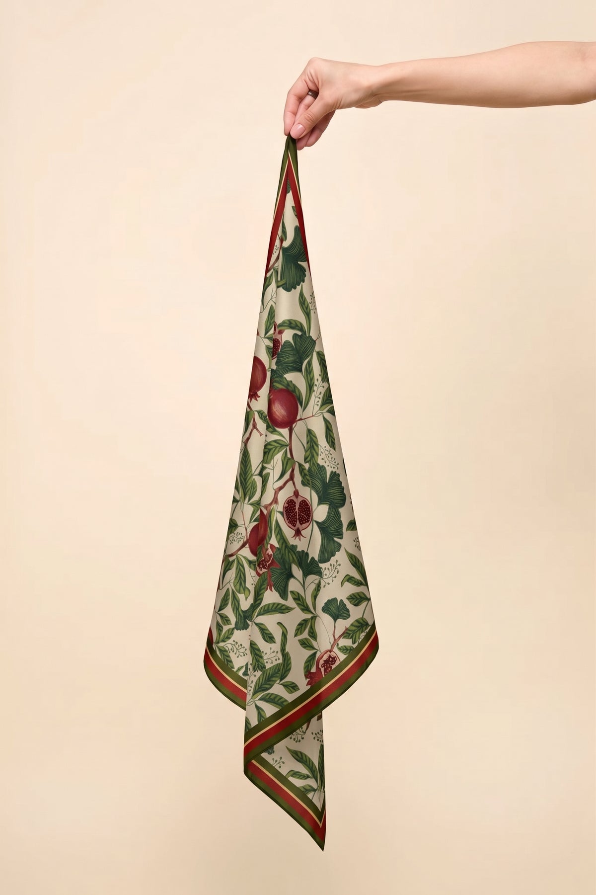 Silk Cotton Scarf in Pomegranate