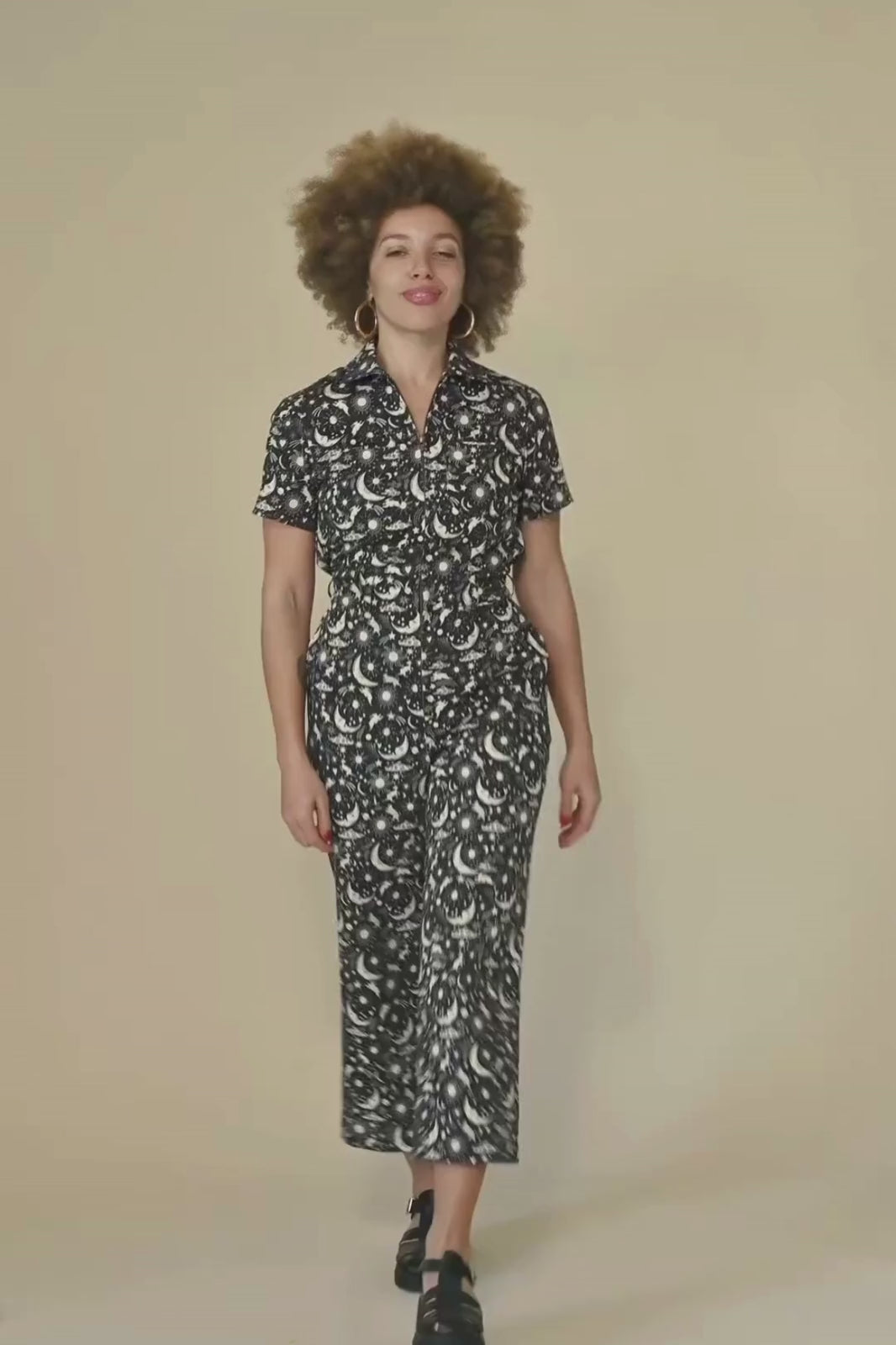 Quincy Jumpsuit in Black Celestial – Mixed by Nasrin