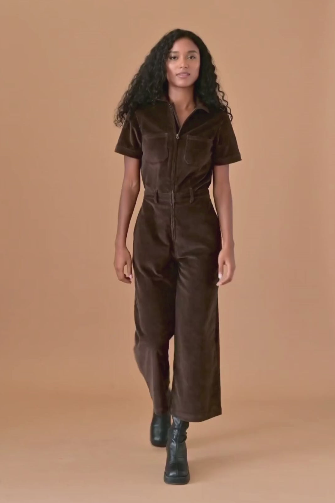 【PORTERNA】Pio corduroy jumpsuit Corduroy Jumpsuit in Coffee – Mixed by Nasrin