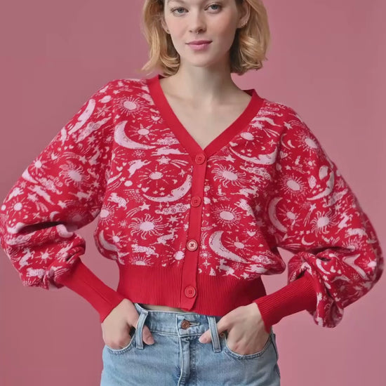 Cardigan in Red Celestial